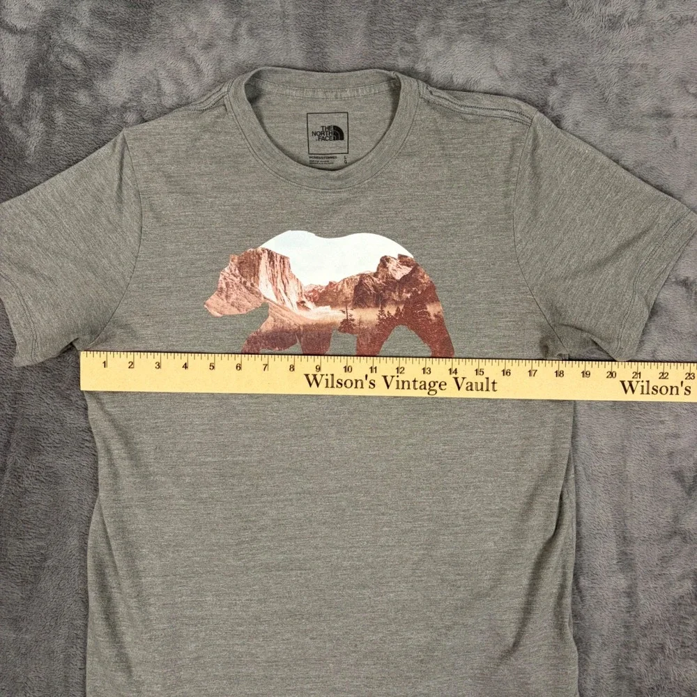 The North Face T-Shirt Women L Gray Bear Mountain Graphic Short Sleeve Crewneck - Picture 5 of 10